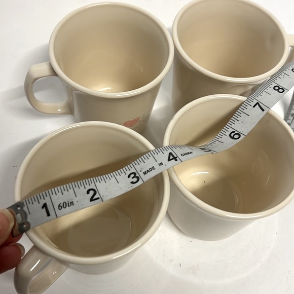 Corning Forever Yours 4 Tea Coffee Mugs  - Pink Hearts Flowers  - Replacement Mu - Picture 5 of 5